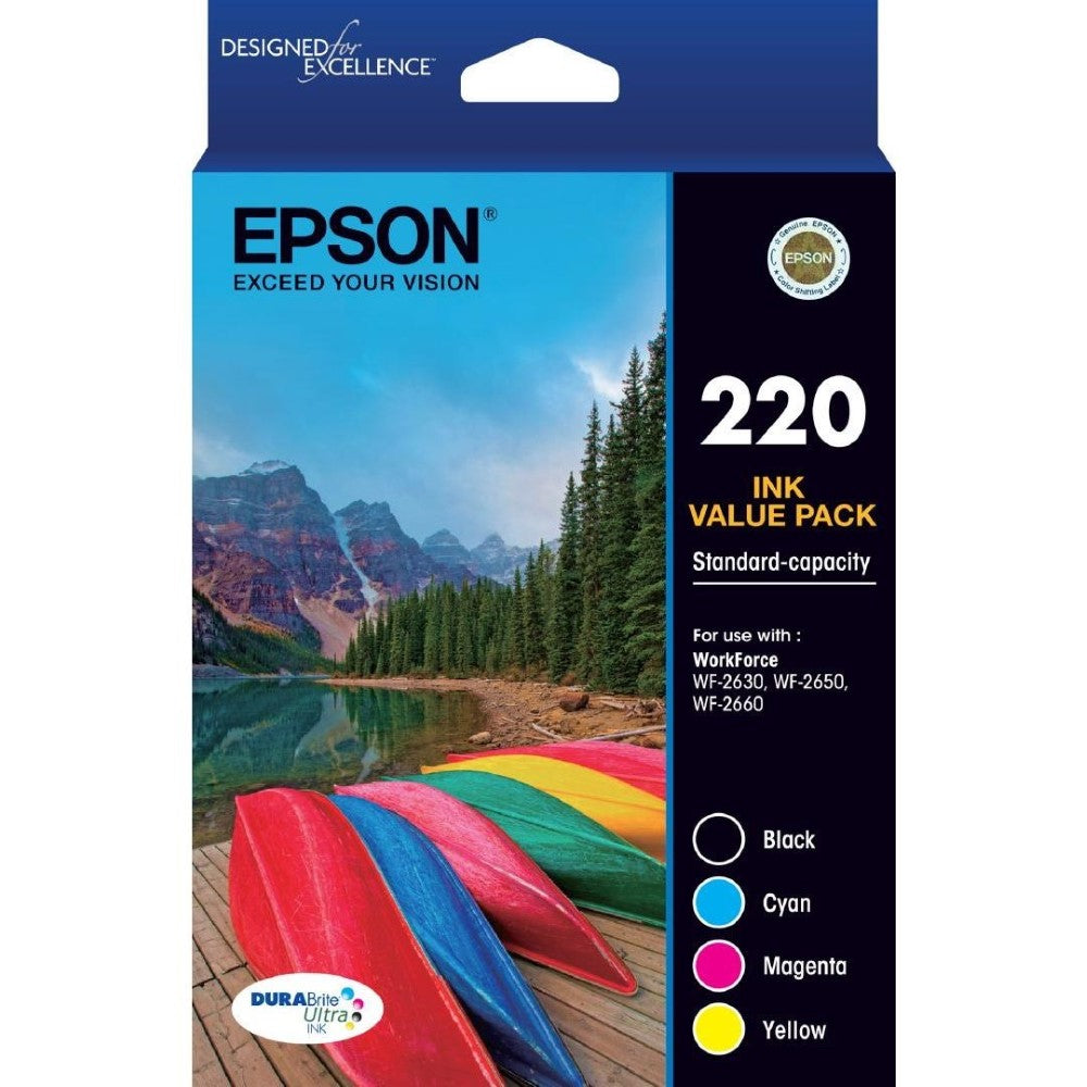 220 Epson Standard Capacity Ink Cartridge Value Pack