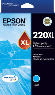 220XL Epson High Capacity Cyan Ink Cartridge