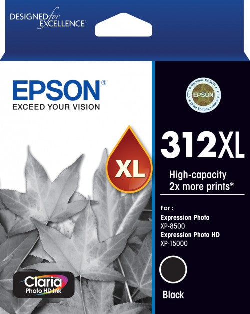 312XL Epson High Capacity Black Ink Cartridge