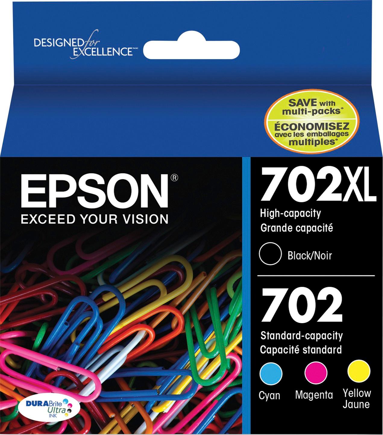 702XL Epson Black plus 3 Std Colours Value Pack