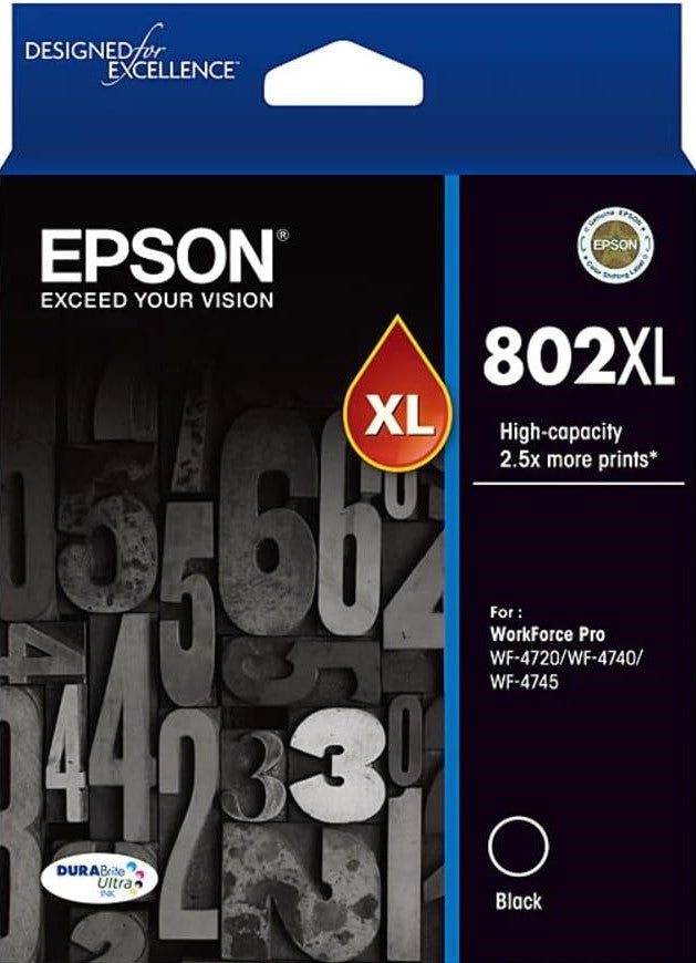 802XL Epson High Capacity Black Ink Cartridge