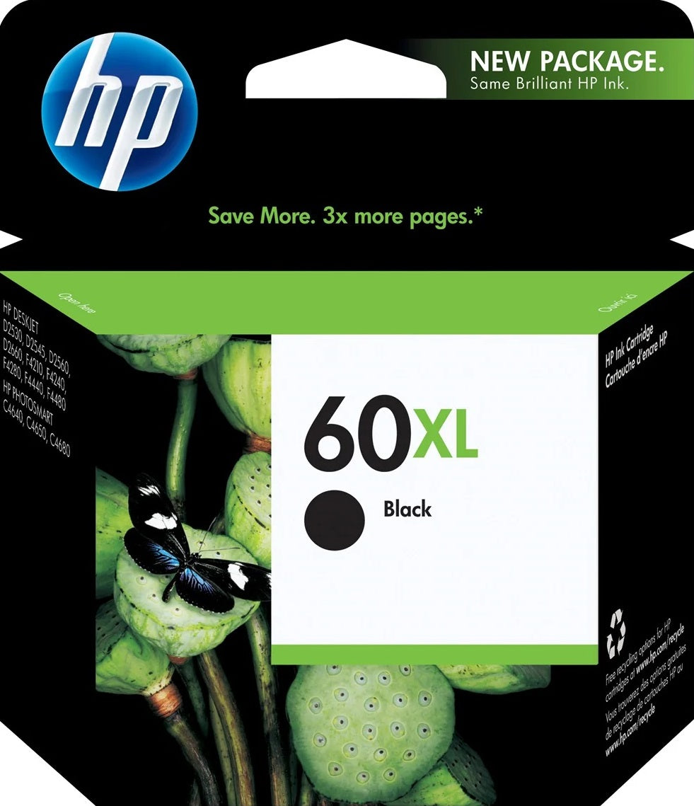 60XL HP High Capacity Black Cartridge