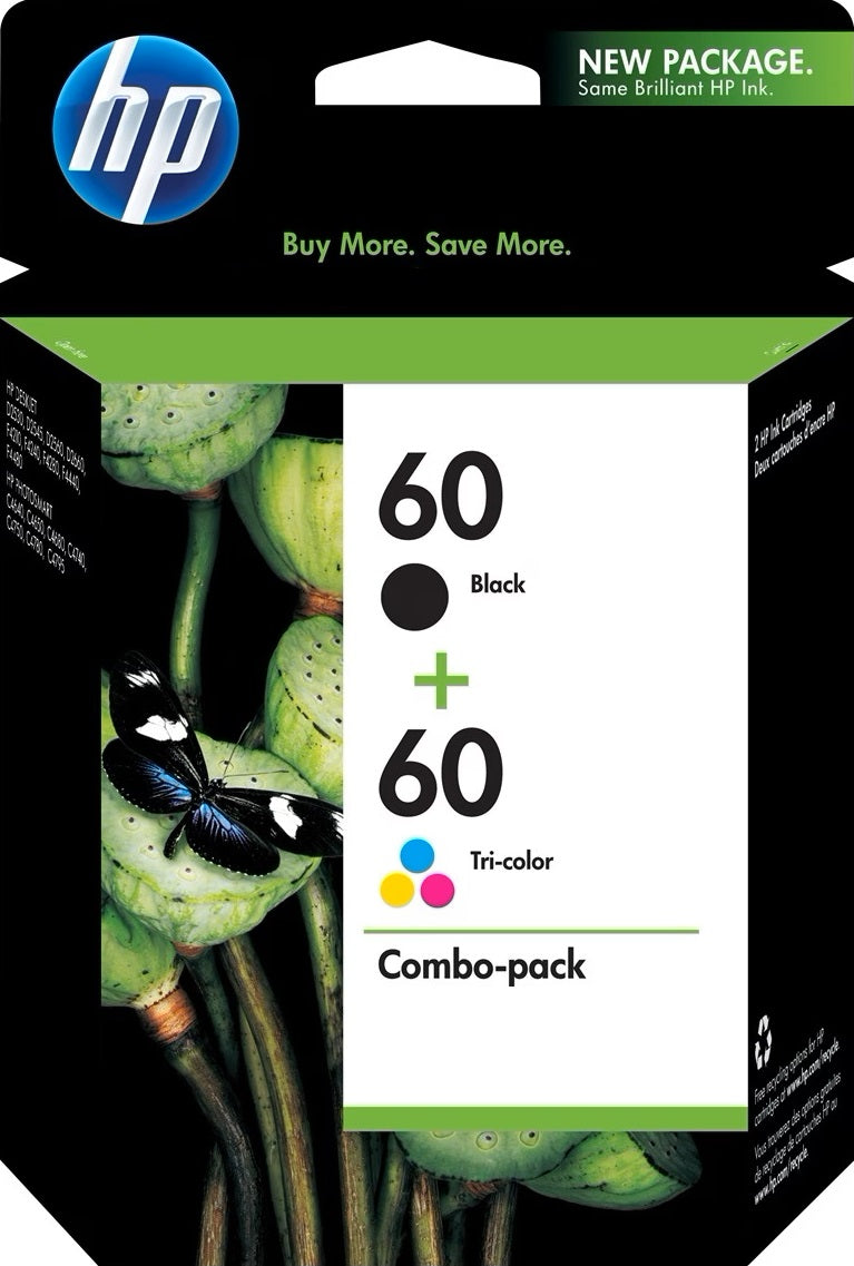 60 HP Black + Colour Value Pack