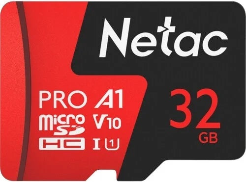 Netac P500 Extreme Pro 32GB V10 UHS-I Micro SDHC Card w/ Adapter