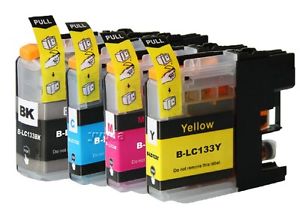 LC133 Compatible Set of 4 - Bk/C/M/Y for Brother