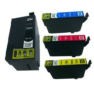 252XL / 254XL Compatible Ink Set of 4 (Bk/C/M/Y) for Epson