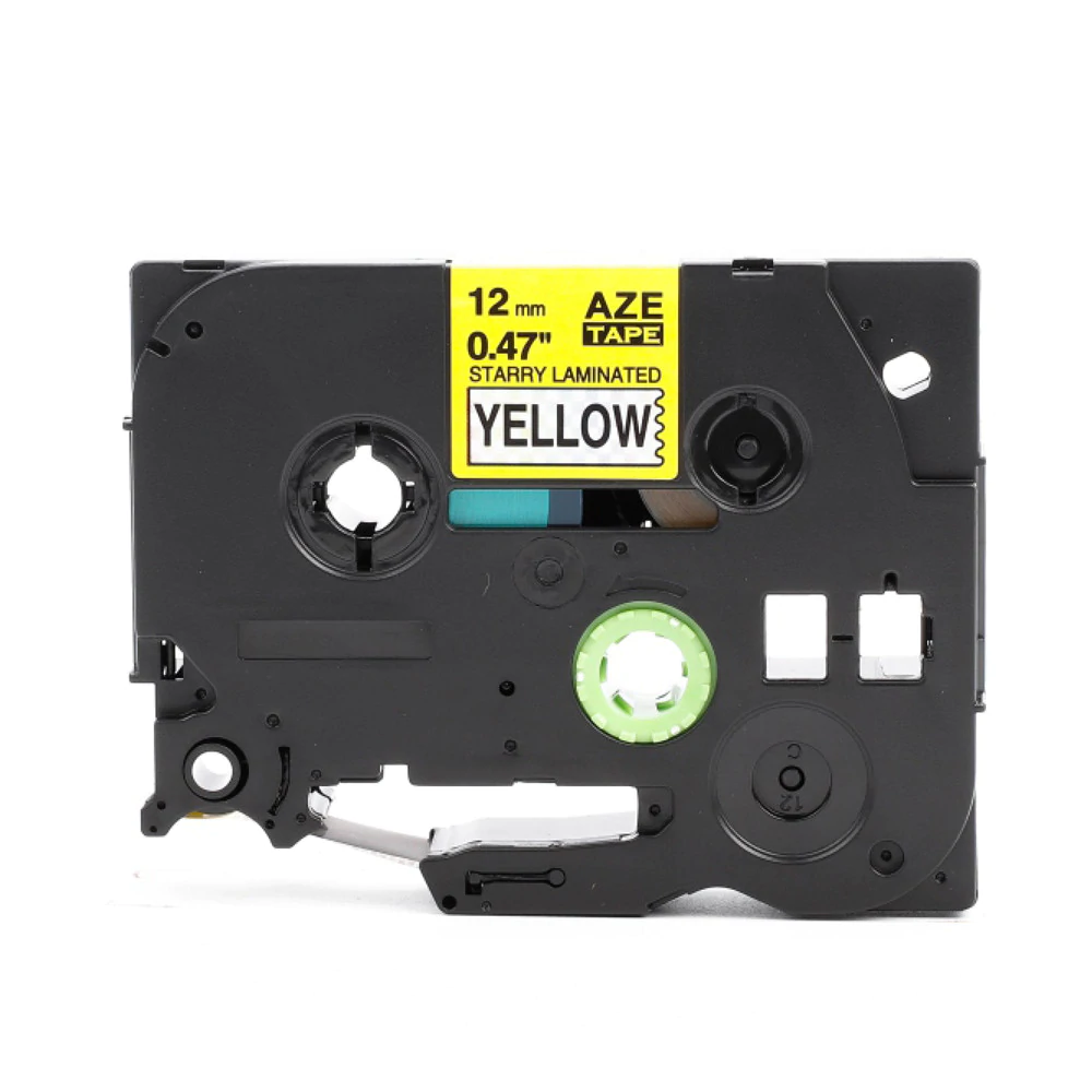 TechWarehouse TZe631 Compatible P-Touch 12mm Tape Black on Yellow for Brother Compatible for Brother