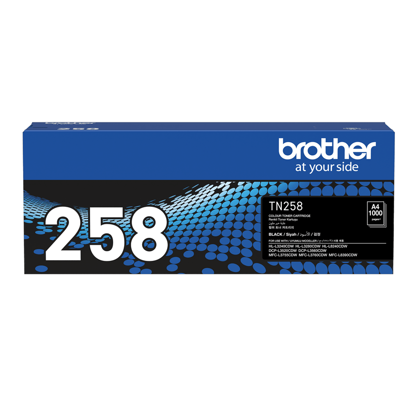 TN258BK Brother Standard Capacity Black Toner Brother