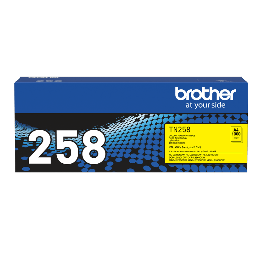 TechWarehouse TN258Y Brother Standard Capacity Yellow Toner Brother