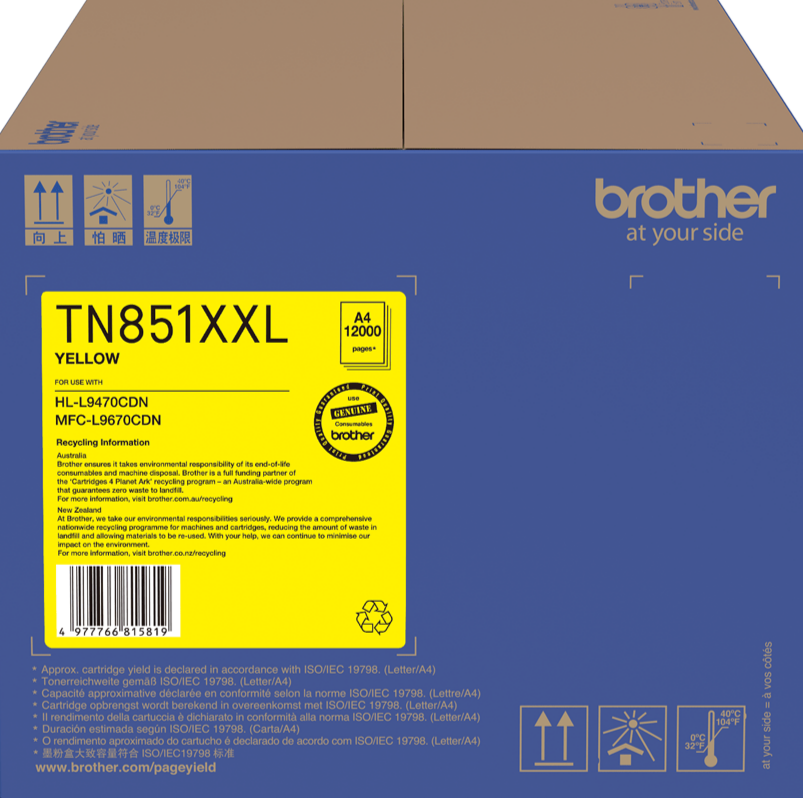 TN851XXL Brother Super High Capacity Yellow Toner