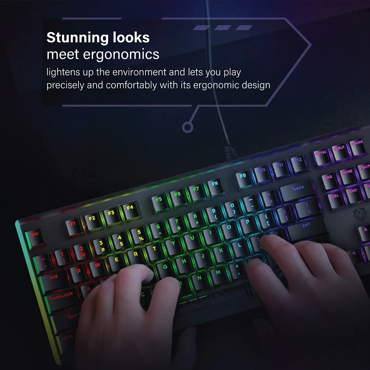 VERTUX High Performance Wired Mechanical Gaming Keyboard