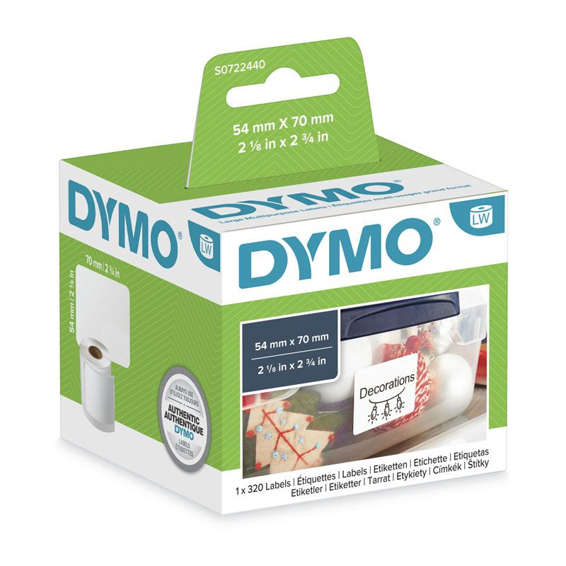 S0722440 Dymo LW 54mm x 70mm 320 Labels per Roll (99015)