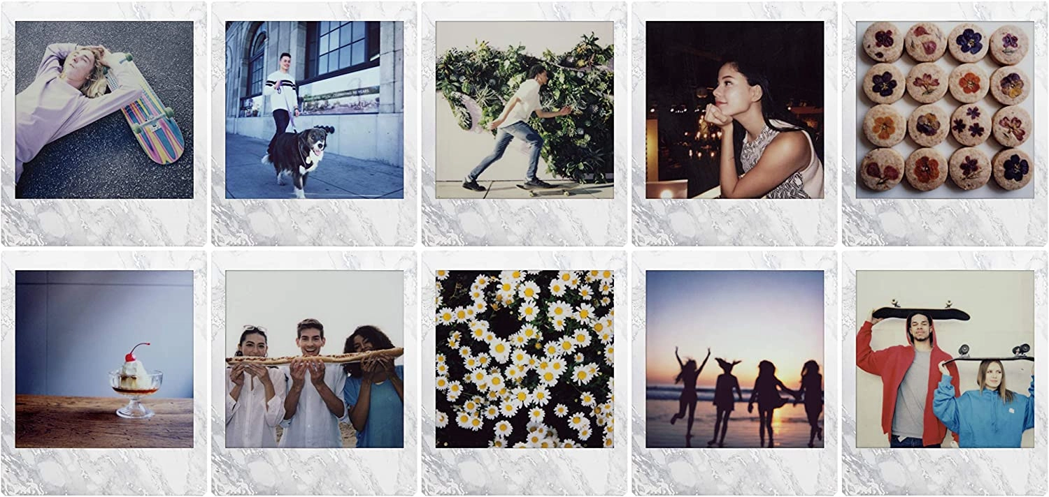 INSTAX Square Film 10pk White Marble