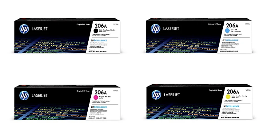Genuine 206A HP Standard Toner Set of 4 (W2110/1/2/3A)