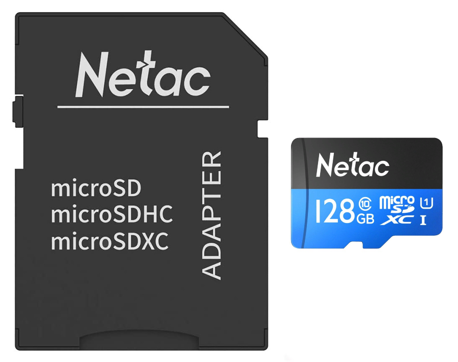 Netac P500 128GB UHS-I Micro SDXC Card w/ Adapter