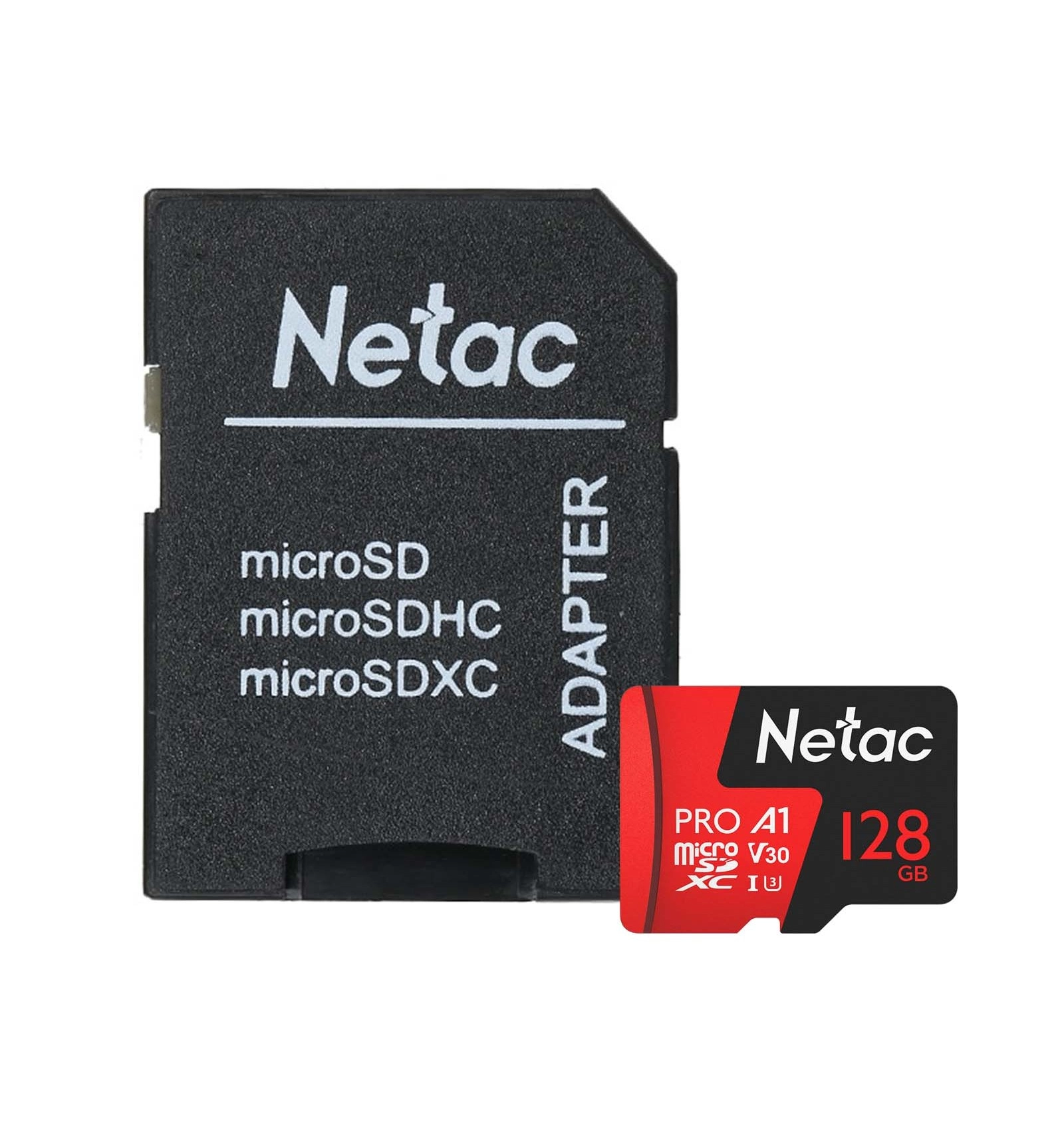 Netac P500 Extreme Pro 128GB V30 UHS-I Micro SDXC Card w/ Adapter