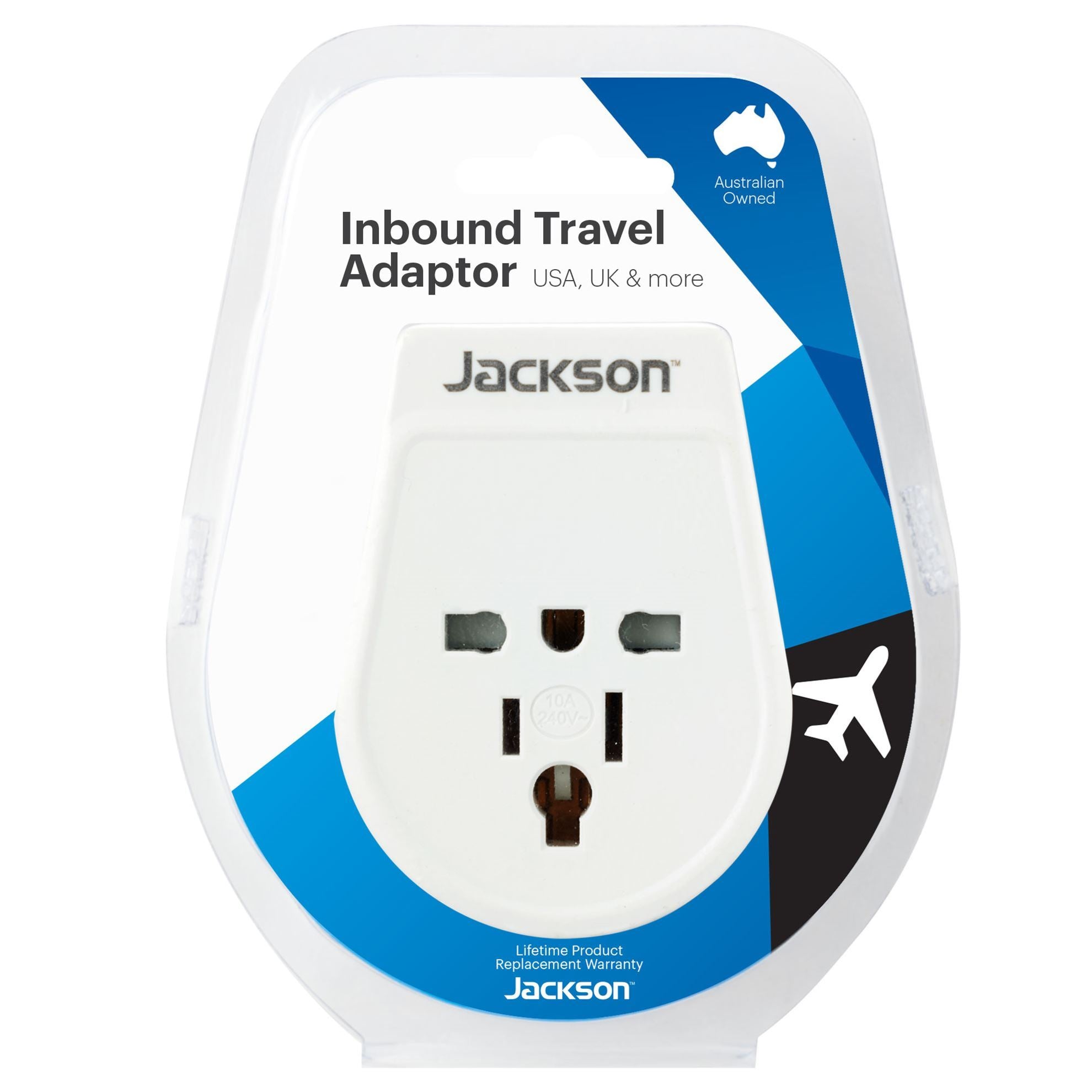 JACKSON Inbound Travel Adaptor for use in NZ/AUS