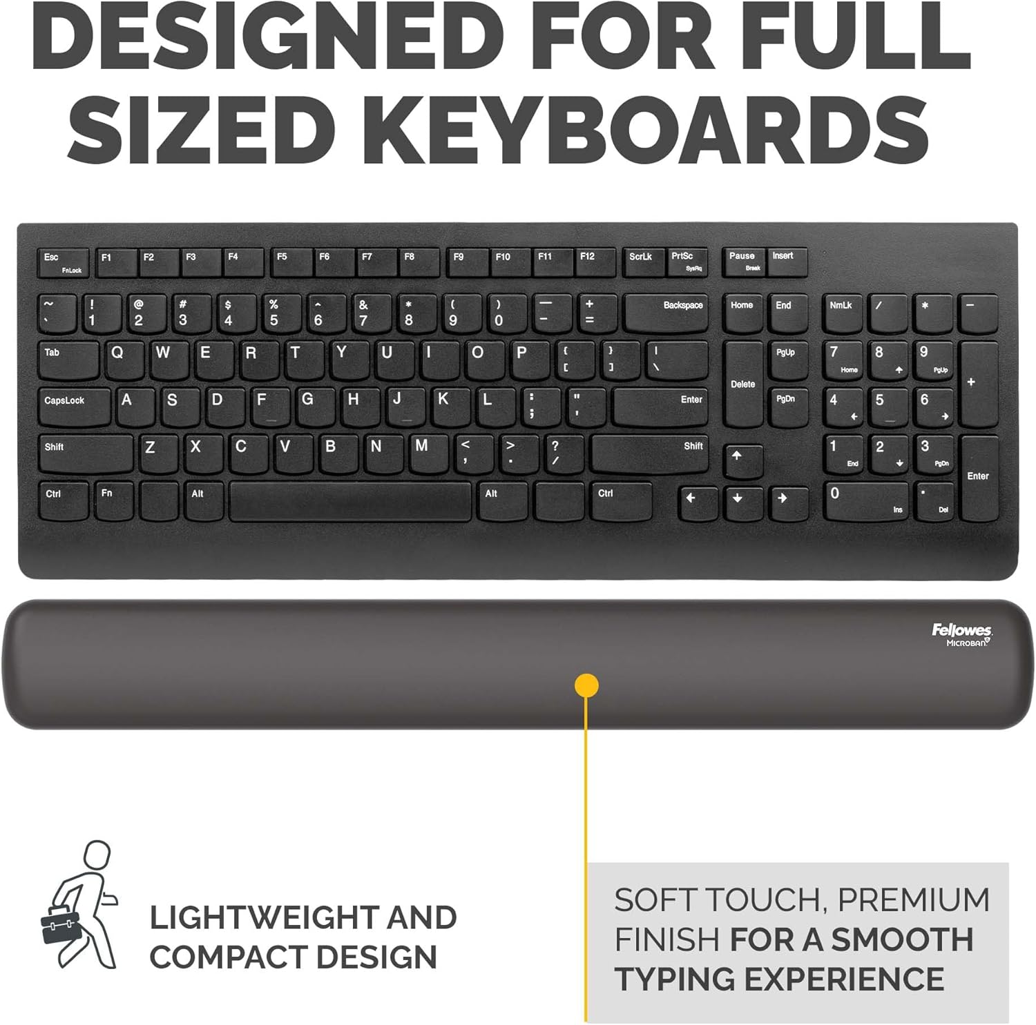 Fellowes Breyta Wrist Rest Black
