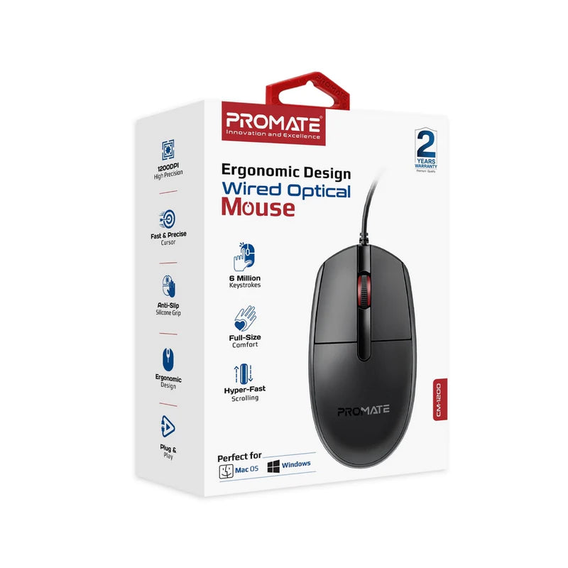 PROMATE CM-1200 Wired Mouse