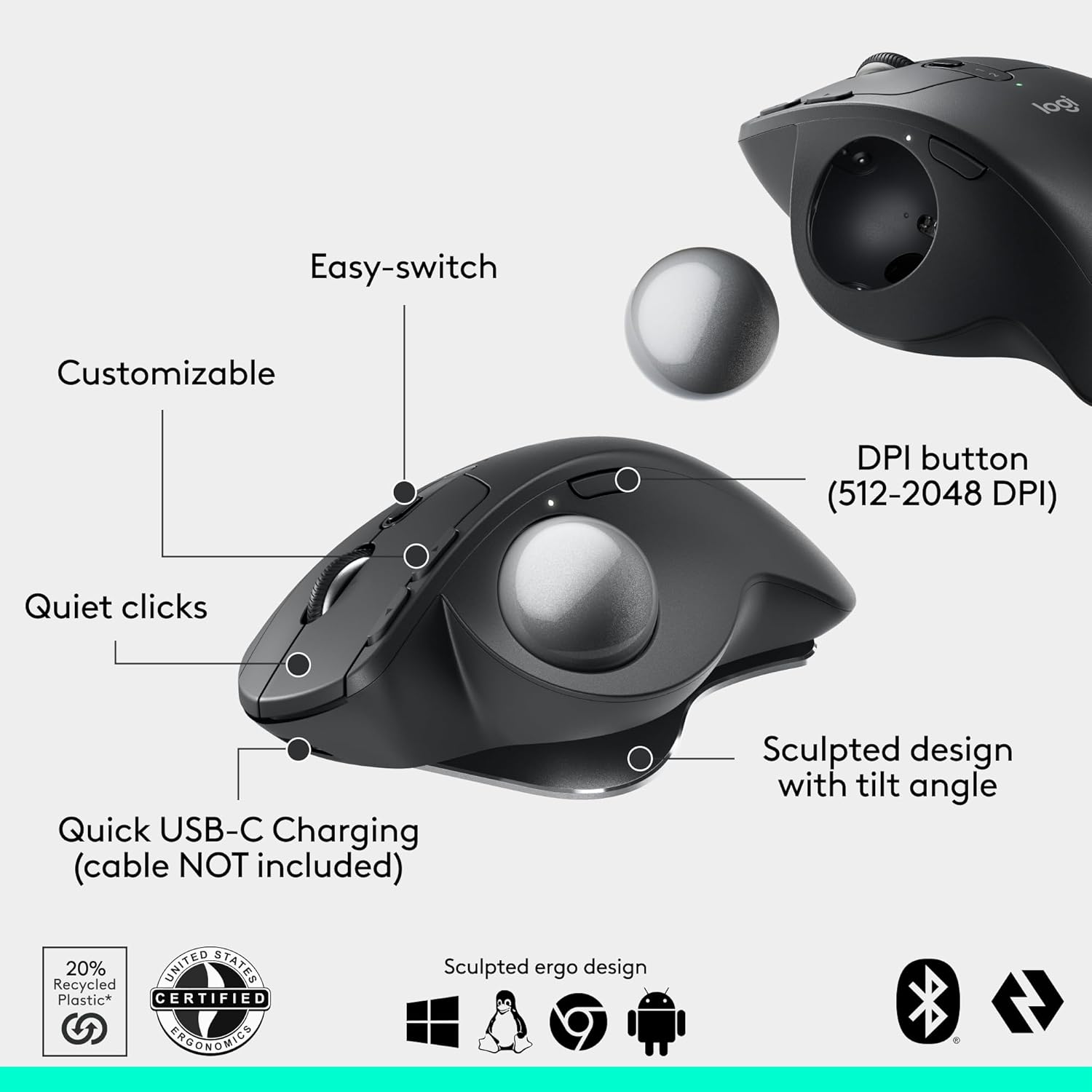Logitech MX Ergo S Wireless Trackball