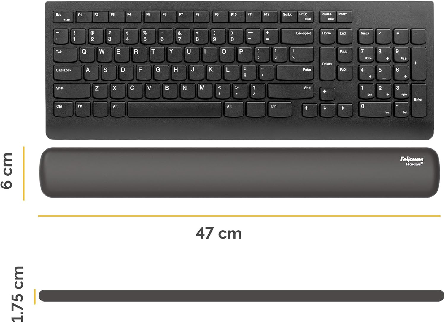 Fellowes Breyta Wrist Rest Black