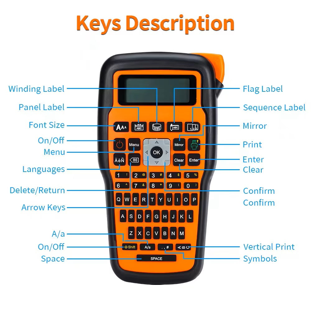 Aimo E1000 Pro Label Printer - Orange