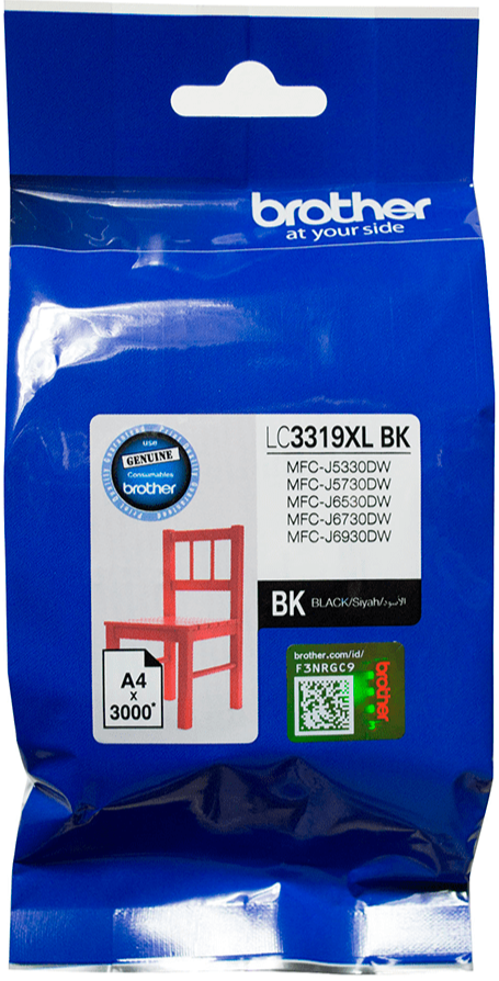 LC3319XLBK Brother Hi Yield Black Ink Cartridge