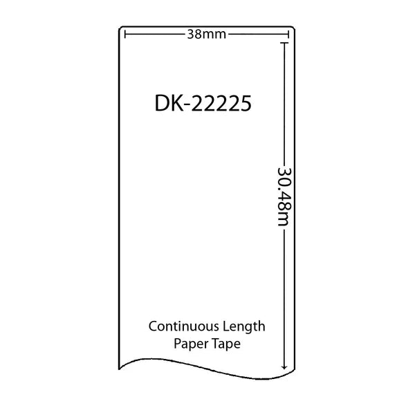 DK22225 Brother 38mm Continuous Paper Label