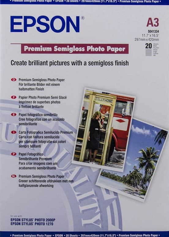 A3 251gsm Premium Semigloss Photo Paper 20 sheets