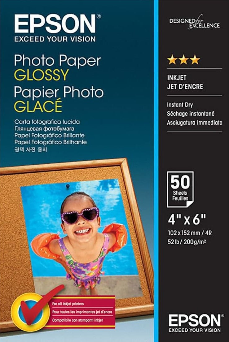 4x6 200gsm Epson Glossy Photo Paper 50 sheets