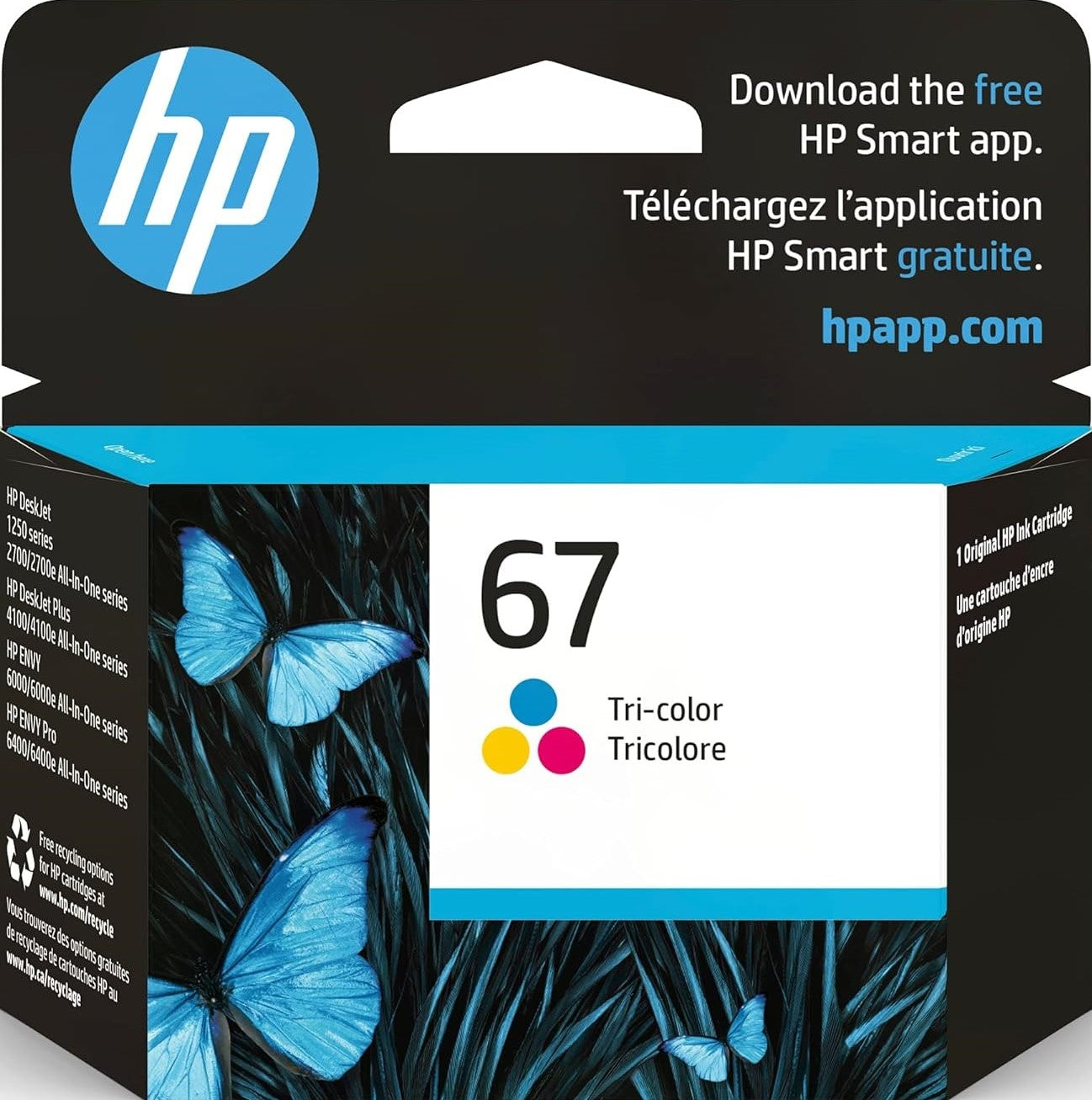 67 HP Tri-Colour Ink Cartridge