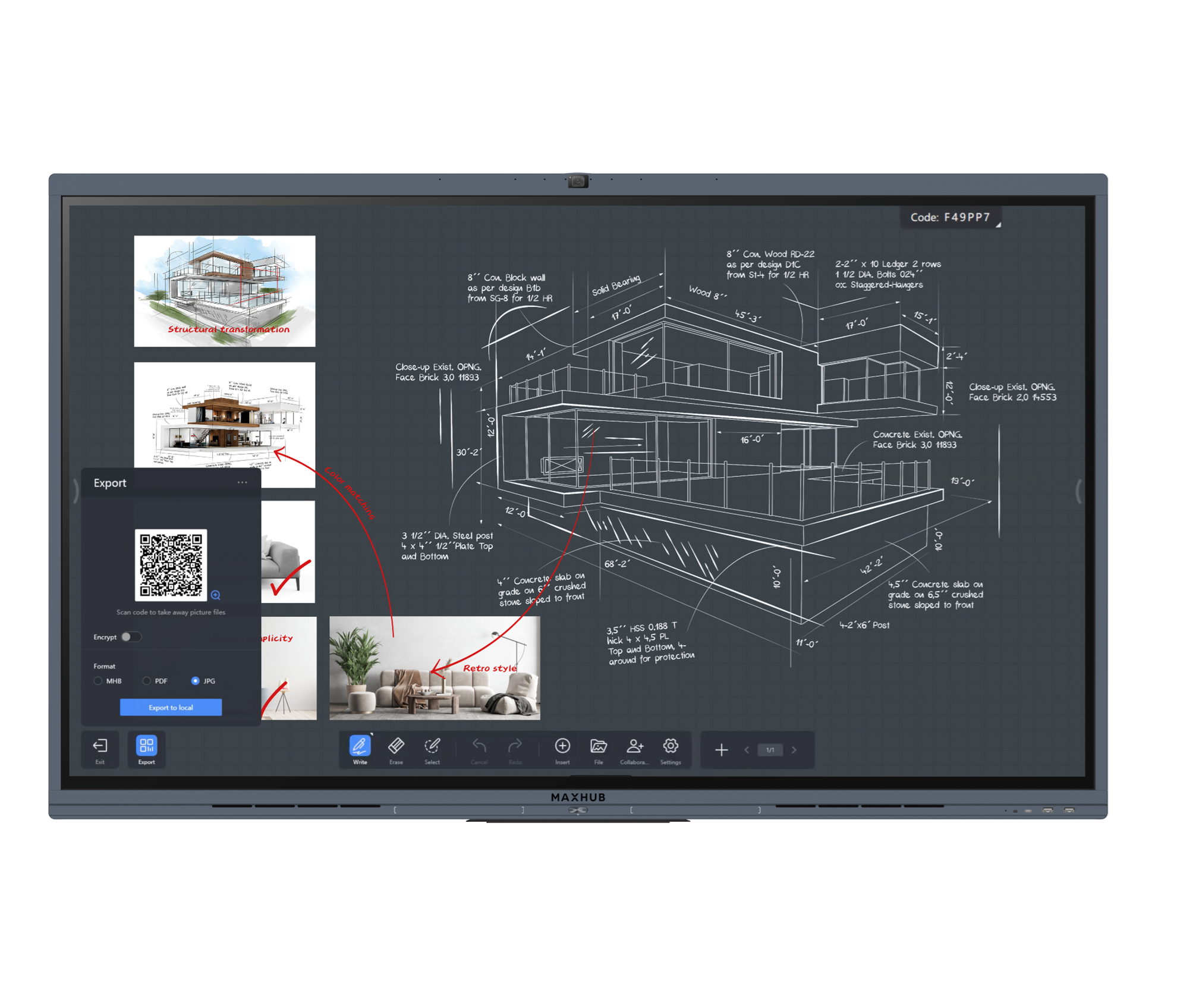 MAXHUB V6 Classic Series 86 Inch Corporate Panel