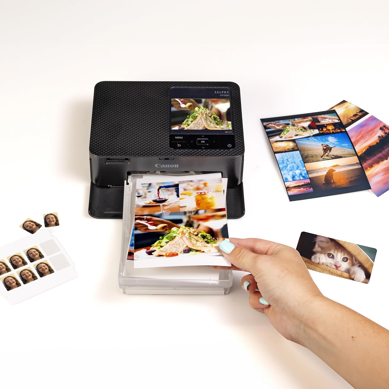 Canon Selphy CP1500 Dye Sublimation Photo Printer - Black