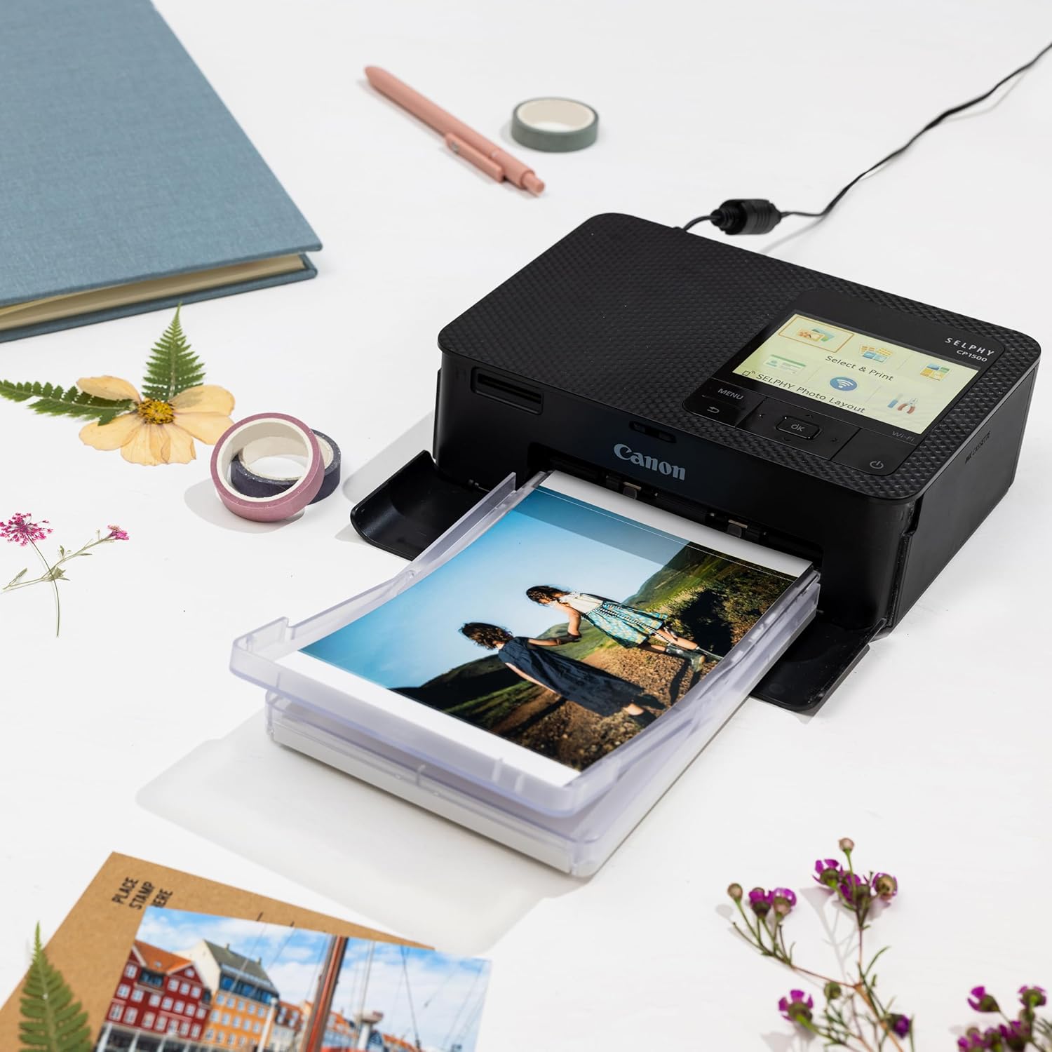 Canon Selphy CP1500 Dye Sublimation Photo Printer - Black
