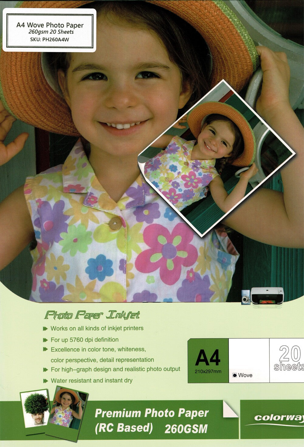 A4 260gsm Wove Photo Paper 20 sheets