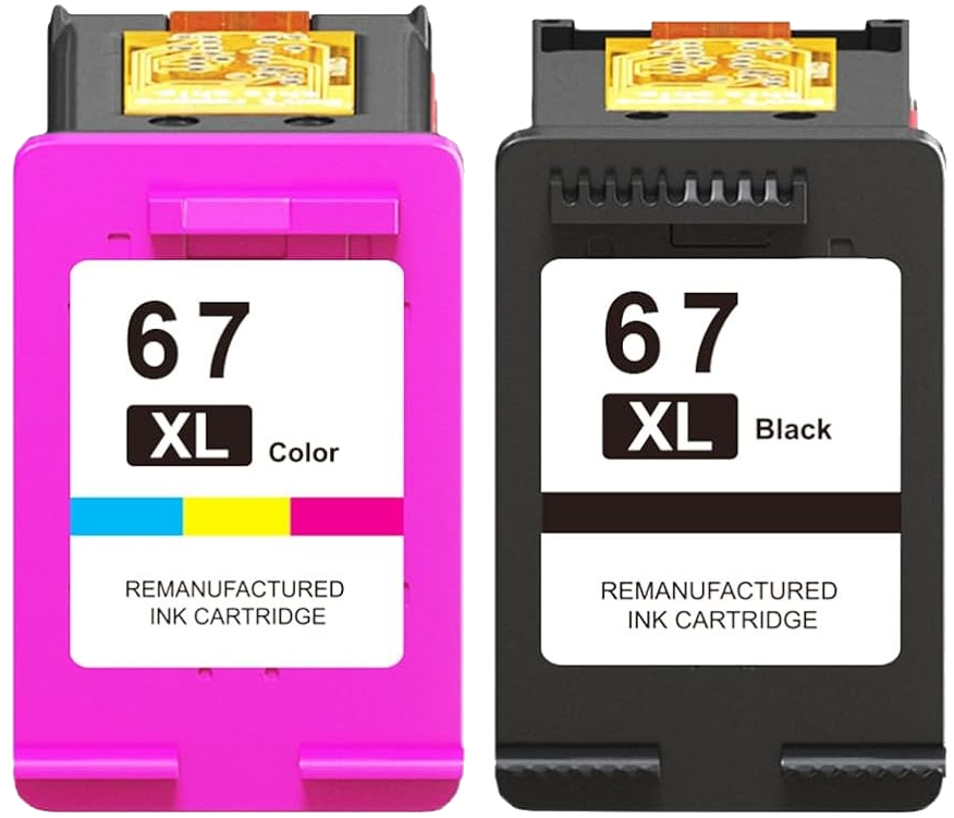 67XL Compatible Black + Colour Combo Set for HP