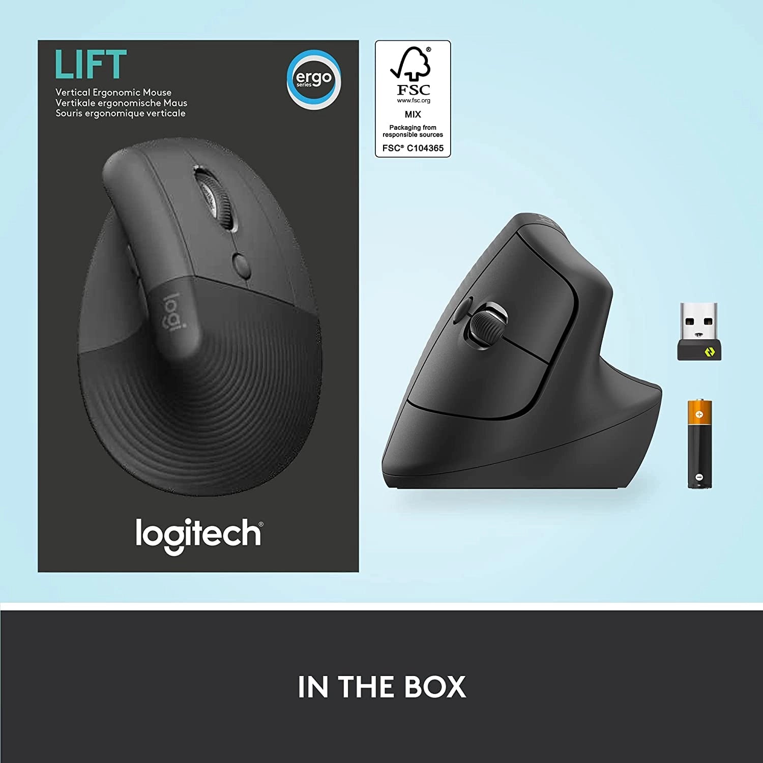 Logitech Lift Vertical Ergonomic Mouse Wireless - Rose