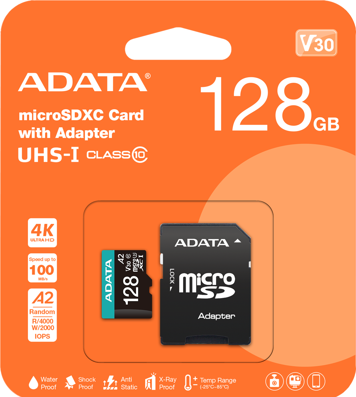 ADATA Premier Pro microSDXC Card with Adapter - 128GB
