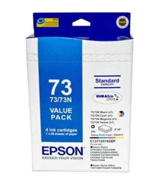 73N Epson Value Set - Ink Set + Paper