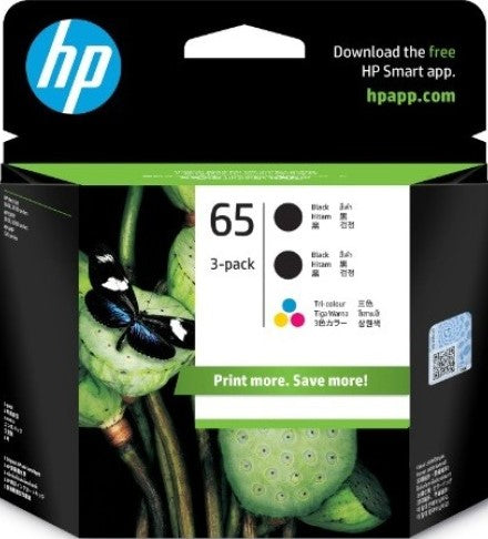 65 HP Black & Colour - Combo 3 Pack