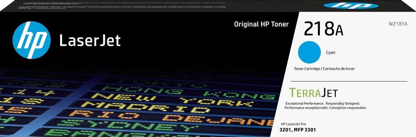 Genuine 218A HP Cyan Toner Cartridge (W2181A)
