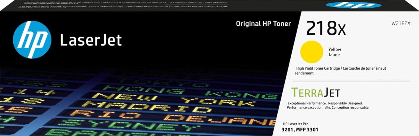 Genuine 218X HP High Yield Yellow Toner Cartridge (W2182X)