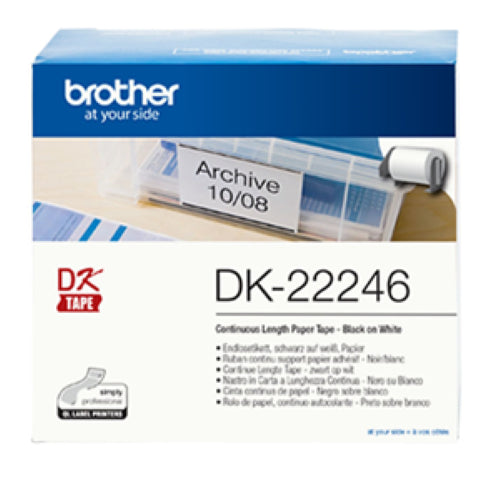 DK22246 Brother 103mm Continuous Length Paper Label Tape White