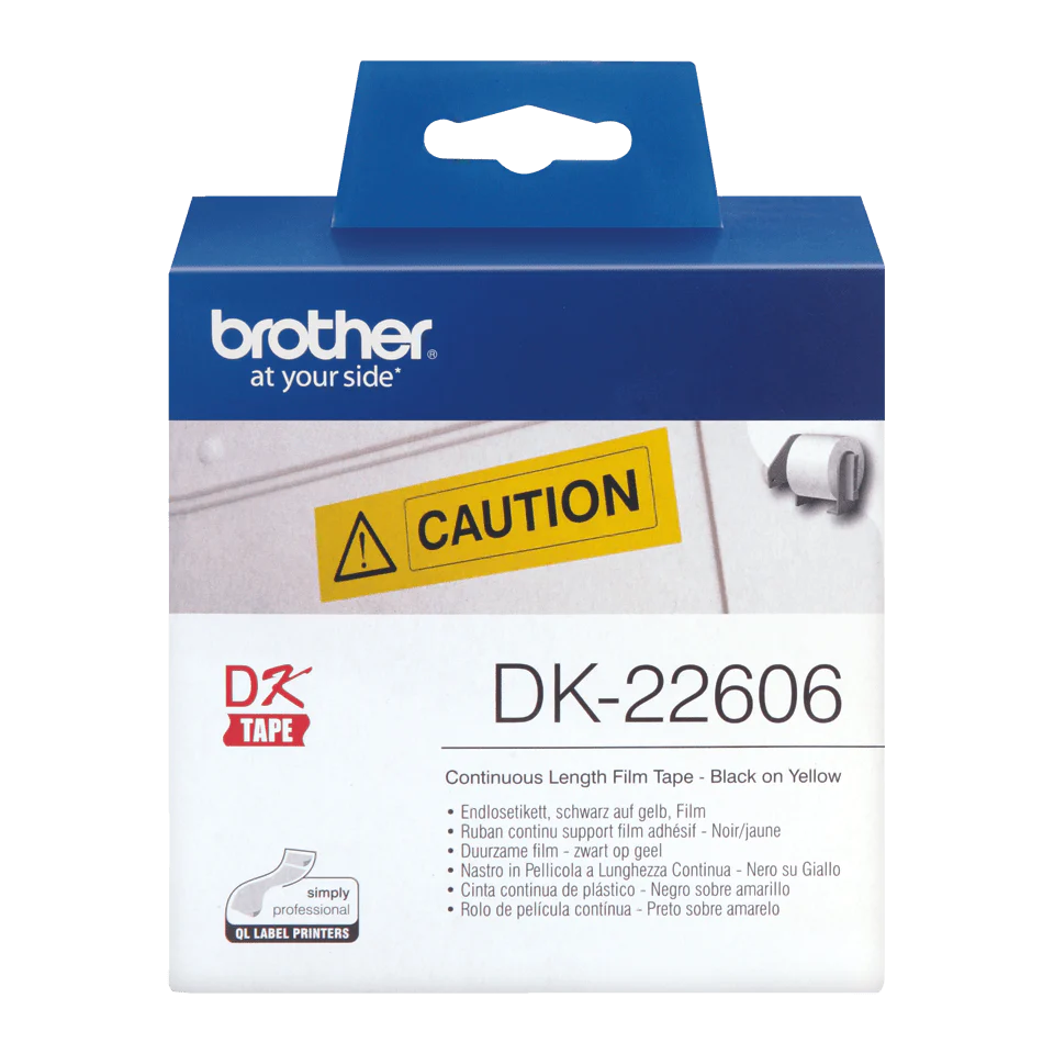 DK22606 Brother 62mm Continuous Length Tape Yellow