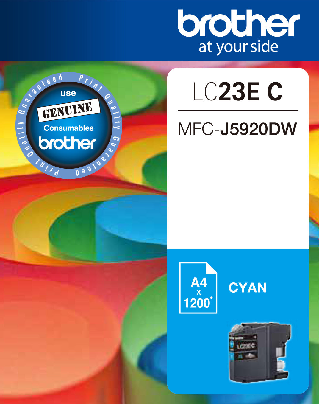 LC23EC Brother Cyan Ink Cartridge