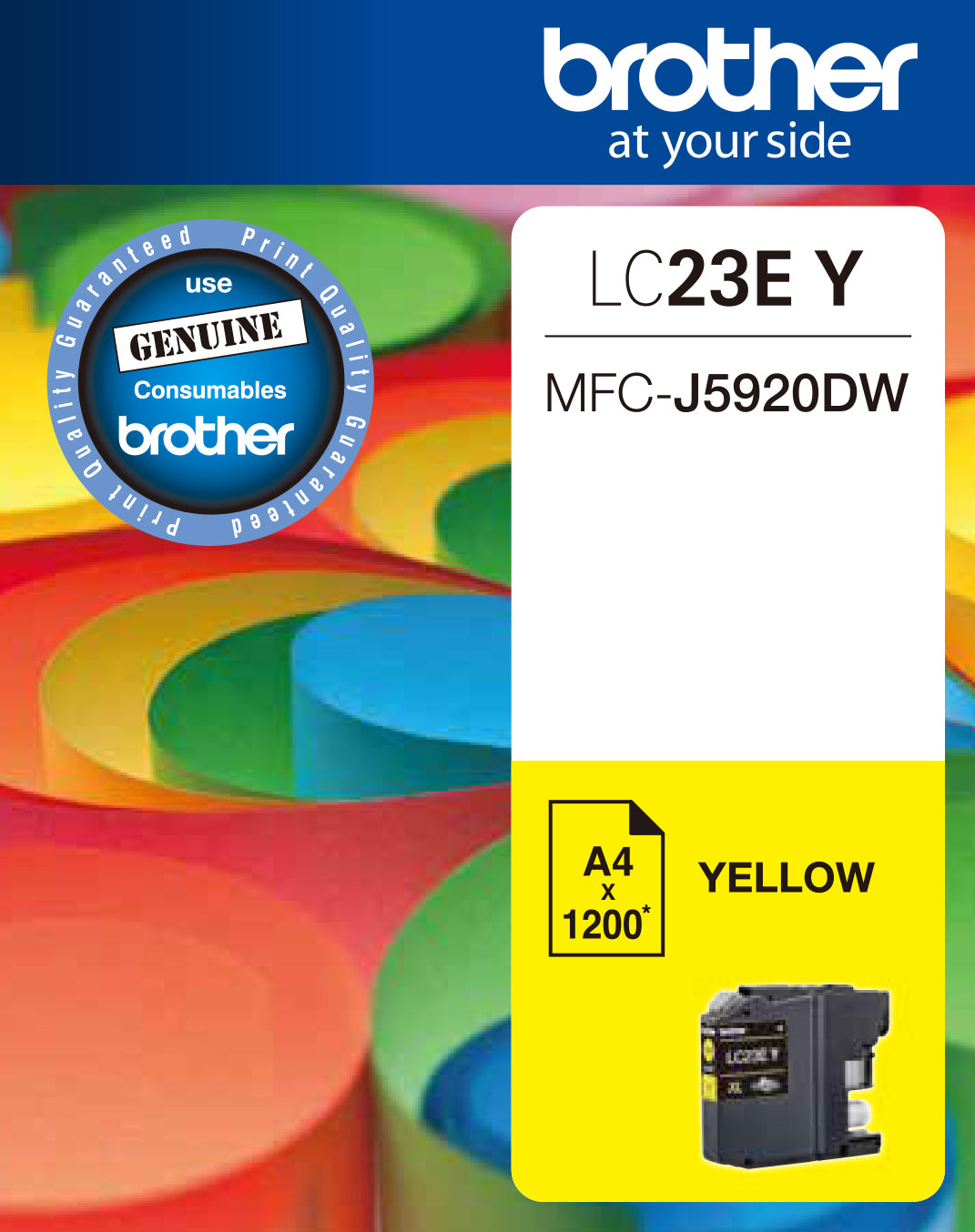 LC23EY Brother Yellow Ink Cartridge