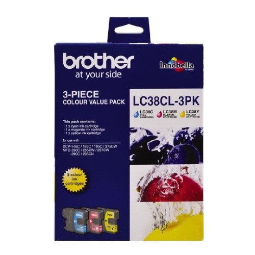 LC38CL3PK Brother Colour 3 Pack
