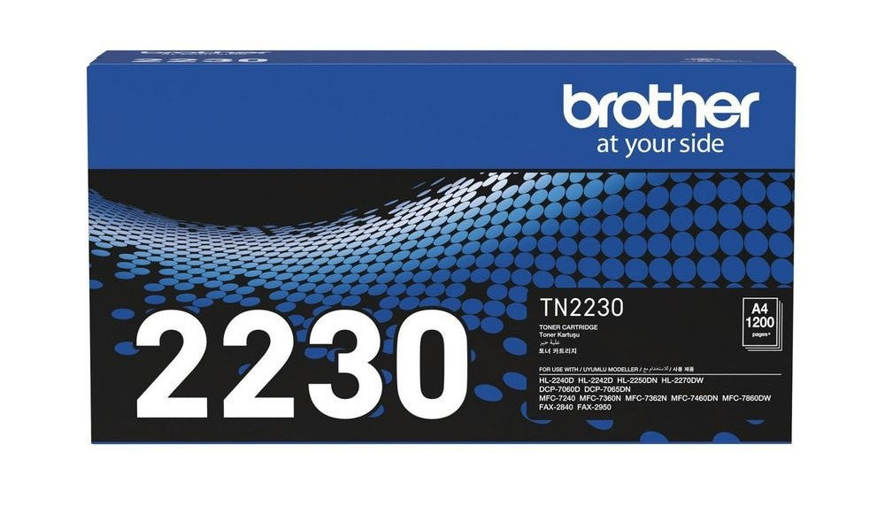 TN2230 black standard yield toner (1,200 pages) for Brother laser printer