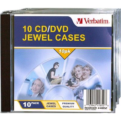 Verbatim CD/DVD Jewel Cases - 10 Pack
