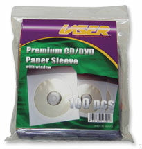 Paper CD/DVD Sleeves 100 Pack with Window